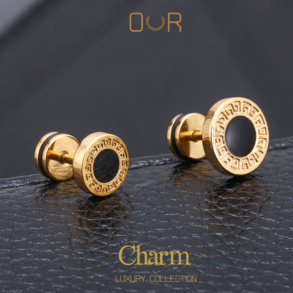 Our XX Charm ต่างหูเจาะ วัสดุไททาเนียมเกรดเครื่องมือแพทย์ (P001-P002)
