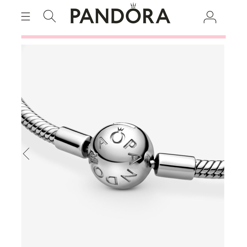 Pandora moment snake chain bracelet size 18 แท้100%