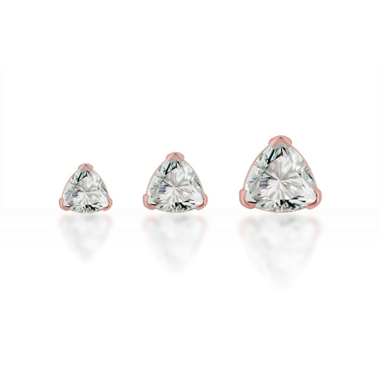 PiercingRoomByJay Trillian Triangle Flat Back เงินแท้