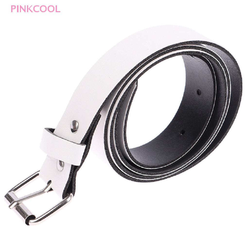 Pinkcool เข็มขัดหนังแฟชั่น หัวเข็มขัดโลหะ 100 ซม. สําหรับตกแต่งเสื้อผ้า 1 ชิ้น