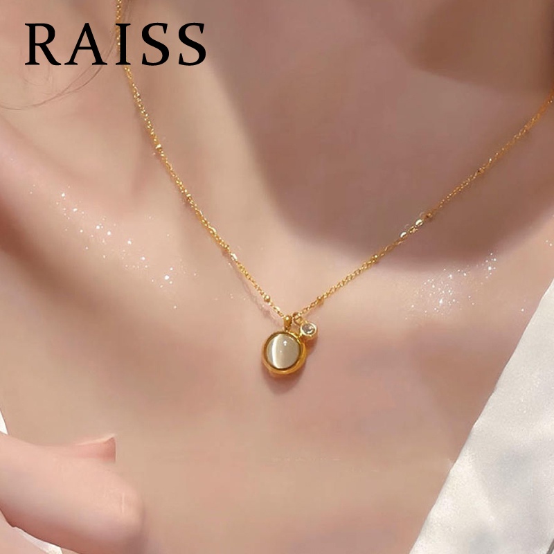 RAISS สร้อยตาแมวนำโชค สร้อยสแตนเลสแฟชั่นสวยๆสำหรับผู้หญิง