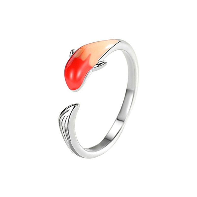 Redsun2 แหวนแฟชั่น รูปปลาคราฟ ปรับได้ สีสันสดใส