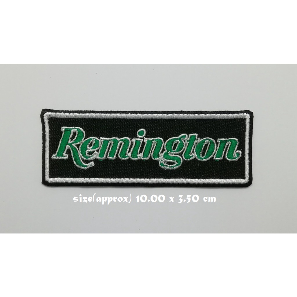 Remington Gun ตัวรีดติดเสื้อ แจ๊คเก็ต อาร์ม  ยีนส์ Hipster Embroidered Iron on Patch  DIY