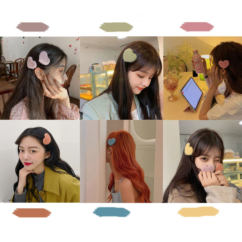 Roselife กิ๊บติดผม รูปหัวใจ สีแคนดี้ สไตล์เกาหลี สําหรับผู้หญิง