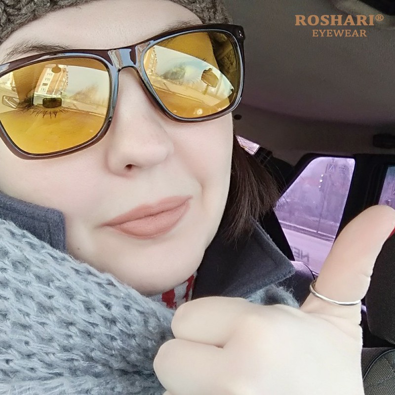 Roshari A38 แว่นตากันแดด เลนส์โพลาไรซ์ วิสัยทัศน์กลางคืน HD สําหรับผู้ชาย ผู้หญิง