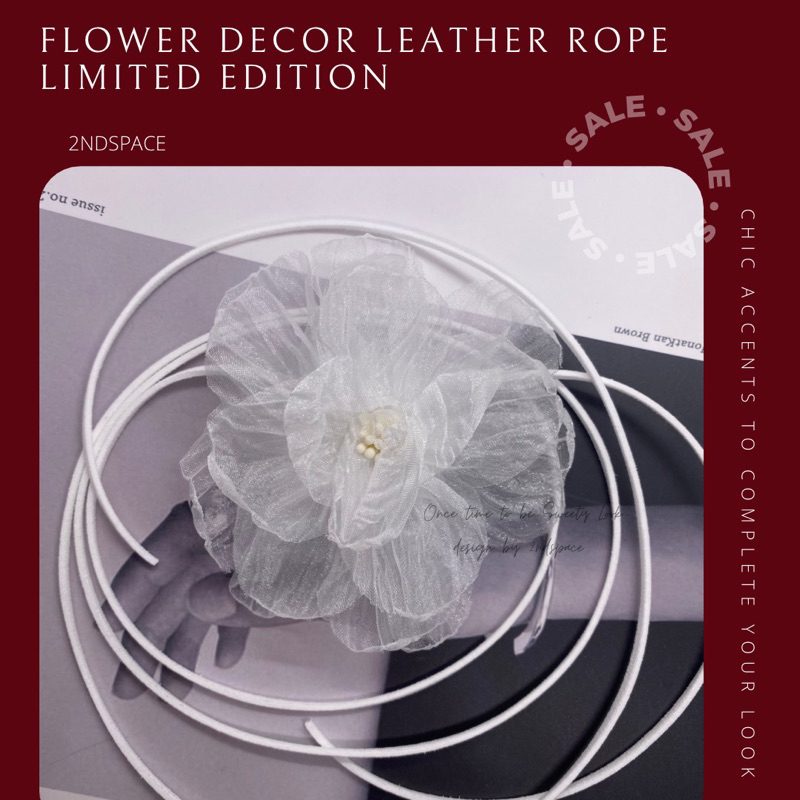 SALE โช้กเกอร์ดอกไม้แบบเชือกรุ่นใหม่ ผูกได้หลายแบบ ✨Flower Decor Flexi Rope Choker  ✨สินค้าพร้อมส่งค่า