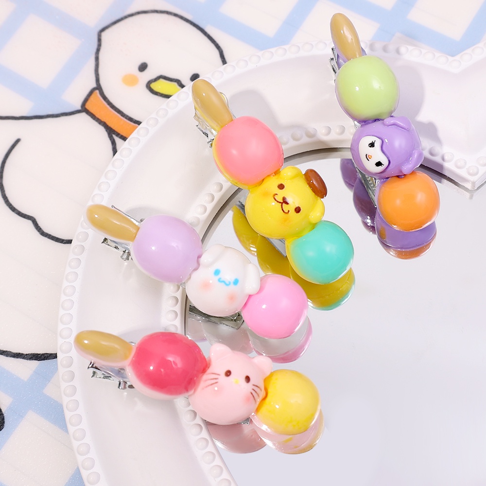 SANRIO กิ๊บติดผมโลหะ รูปหางม้าน่ารัก กันลื่น เครื่องประดับ สําหรับผู้หญิง
