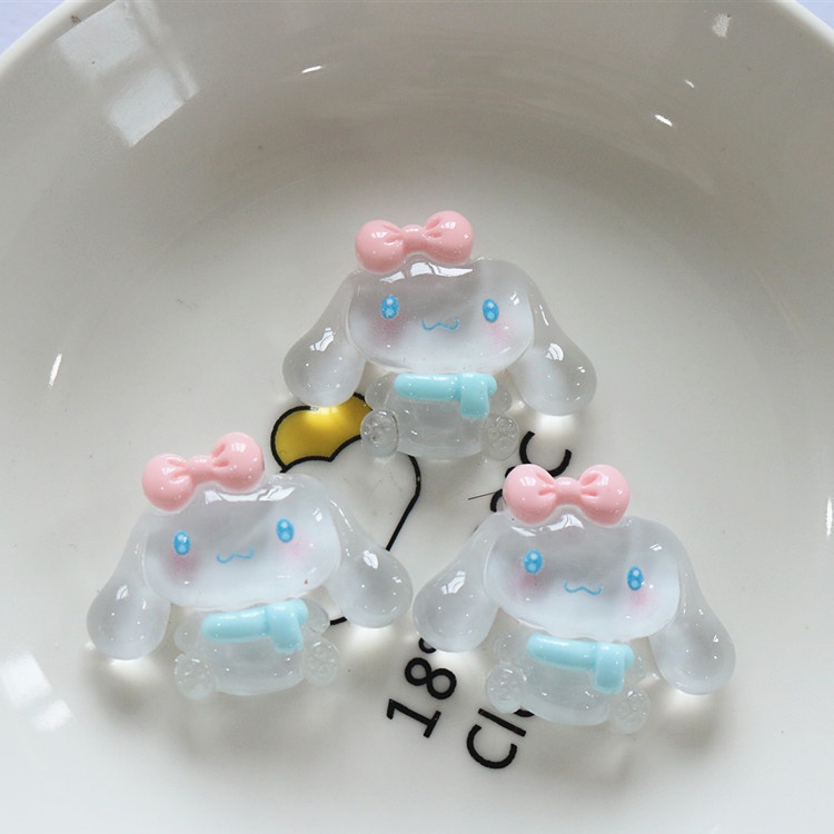 SANRIO จี้เรซิ่นใส รูปซานริโอ้ สําหรับทําเครื่องประดับ DIY 10 ชิ้น