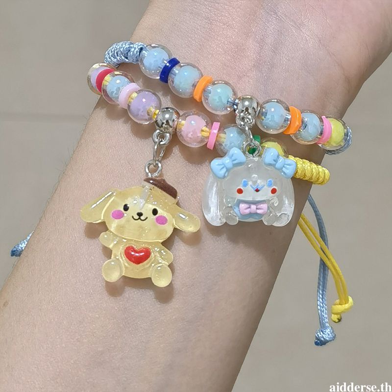 SANRIO สร้อยข้อมือ ลายการ์ตูนน่ารัก สามารถปรับได้ เครื่องประดับ สําหรับคู่รัก นักเรียน