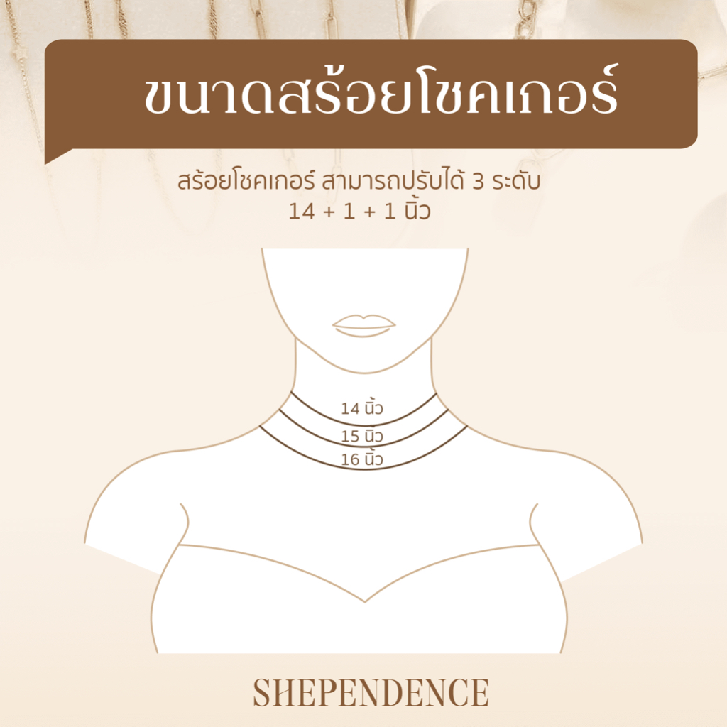 SHEPENDENCE สร้อยคอโซ่จี้คริสตัลดาวกระจาย (Chain Lock Crystal Starburst Necklace)