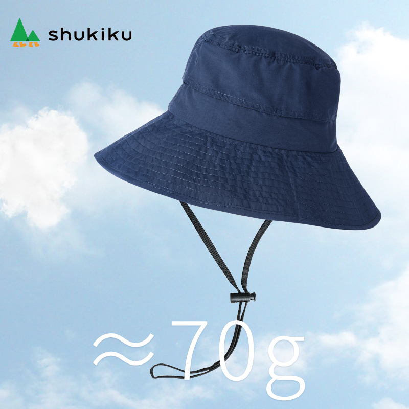 SHUKIKU หมวกบักเก็ตกันแดด ปีกกว้าง กันรังสีUV เบา ระบายอากาศได้ดี