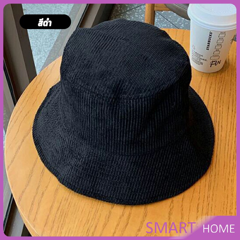SMART หมวกบักเก็ต ผ้าลูกฟูก แฟชั่น  สไตล์ตะวันตก สําหรับผู้หญิง