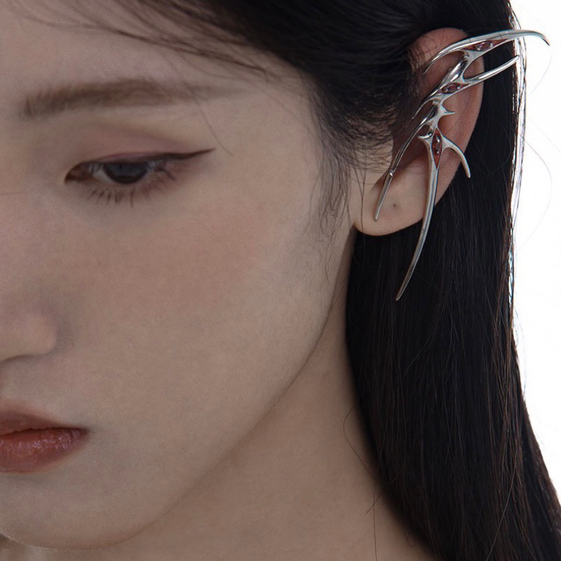 Sale ต่างหูโลหะรูปทรงเรขาคณิต PLANKTONT Metal Earrings พร้อมส่ง 2 ชิ้น