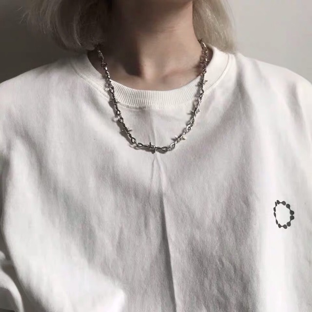 Sale สร้อยคอโซ่หนามฮิปฮอป Thorn Spike Chain Necklace พร้อมส่ง