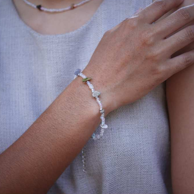 Set สร้อยคอและกำไลลูกปัด DIY Hand Craft S002