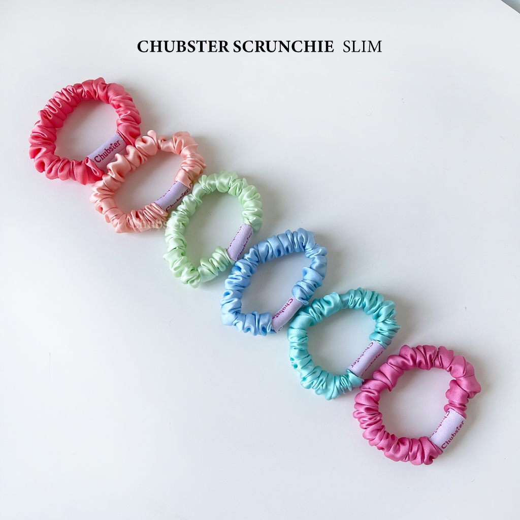 Slim Color Palette ยางรัดผม รุ่นสลิม Satin Scrunchie ยางรัดผมซาติน บางลื่น