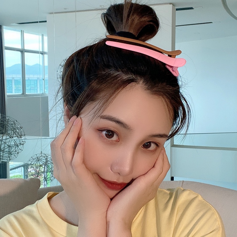 Solid Color Frosted Non-marking Plastic DIY Elegant Makeup Hair Clip