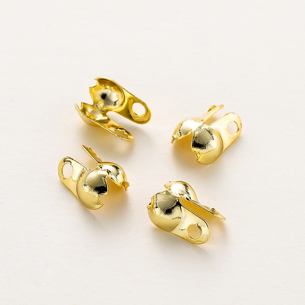 St.kunkka บักเกิลลูกปัด สีทอง 18K ไม่ซีดจาง สําหรับเชื่อมต่อสร้อยข้อมือ 50 ชิ้น