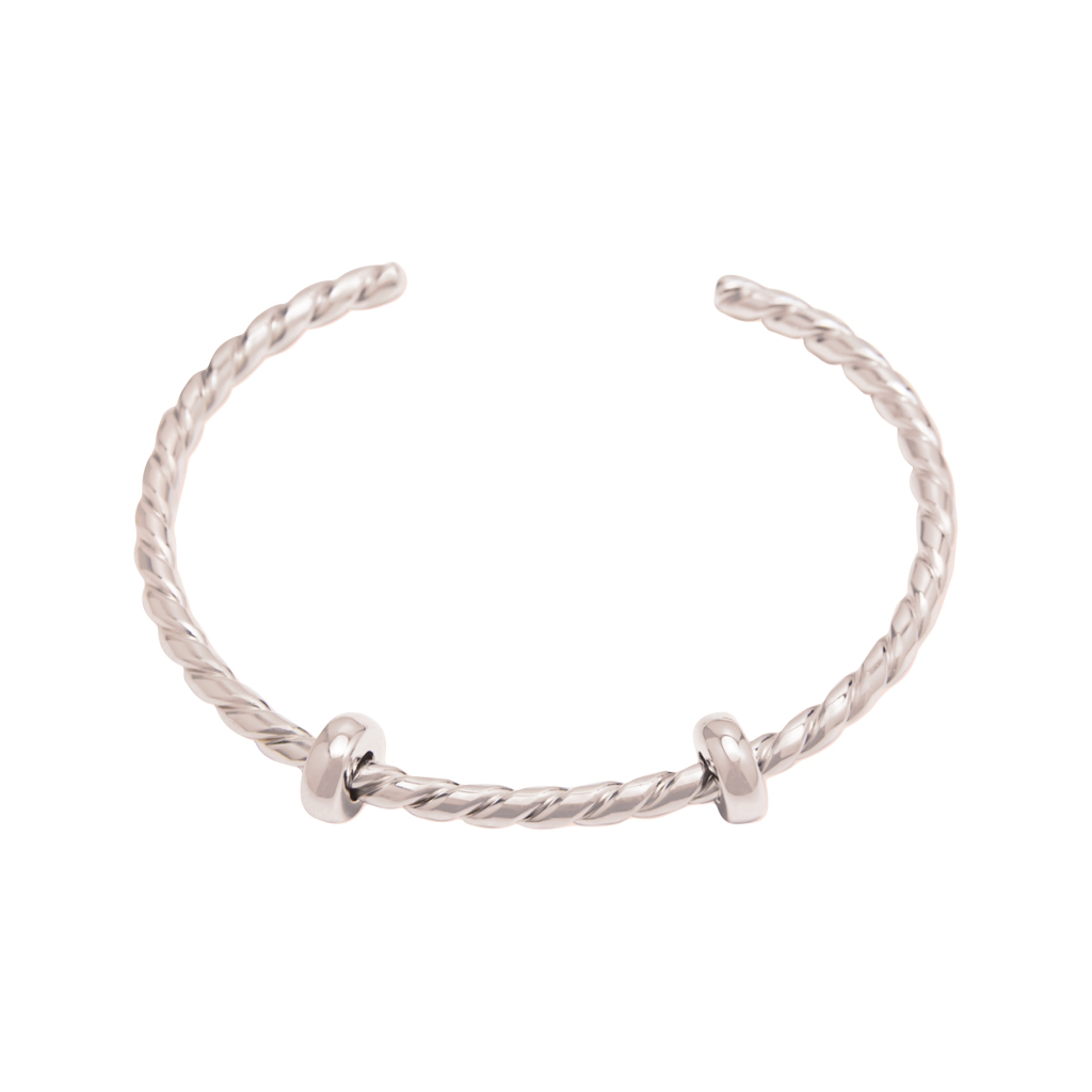 Sterling Silver Twisted Bangle  กำไลเงินแท้