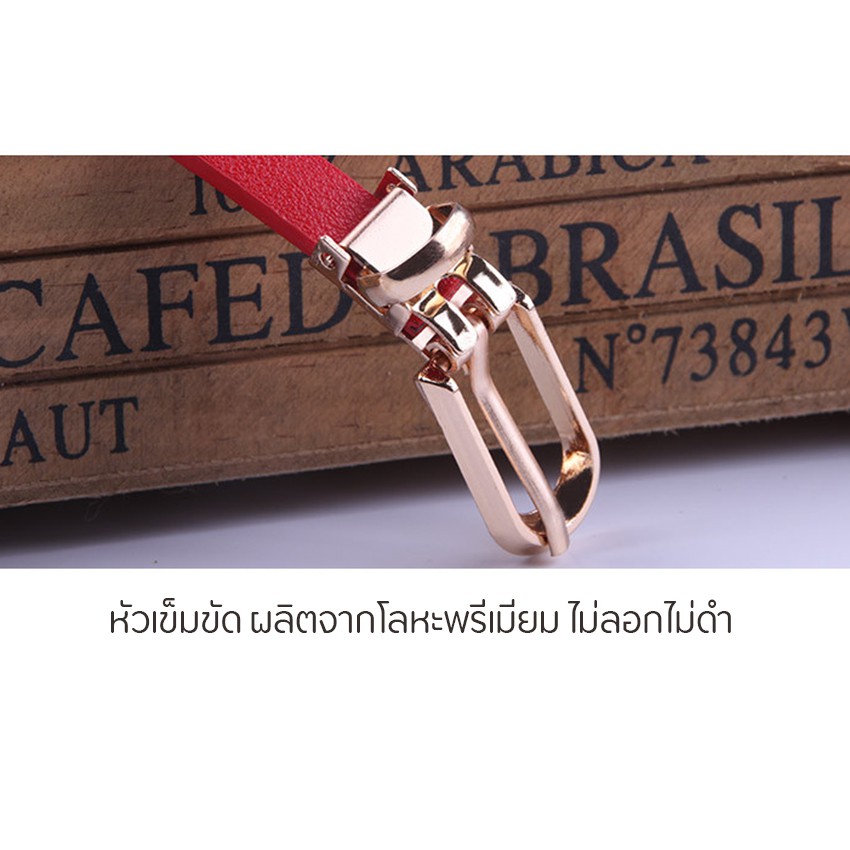 TOWAY-เข็มขัดหนังพียู เข็มขัดแฟชั่น ใส่ไปทำงานก็ได้ รุ่น KP-648 พร้อมส่งจากไทย