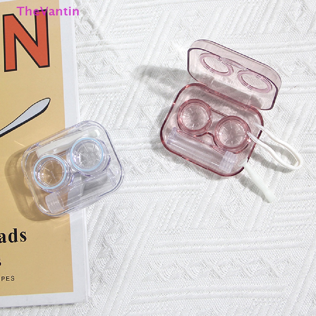 Thevantin กล่องเคสคอนแทคเลนส์ พลาสติก พร้อมแหนบดูด แบบพกพา สินค้าขายดี