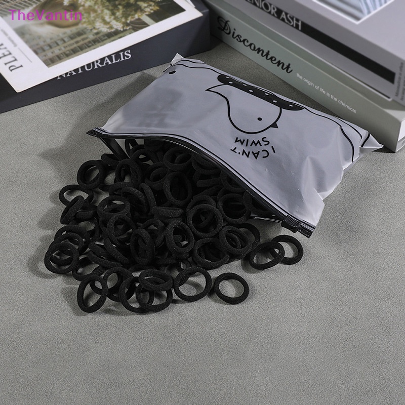 Thevantin ยางรัดผม แบบยืดหยุ่น หลากสี สําหรับเด็กผู้หญิง 100 ชิ้น