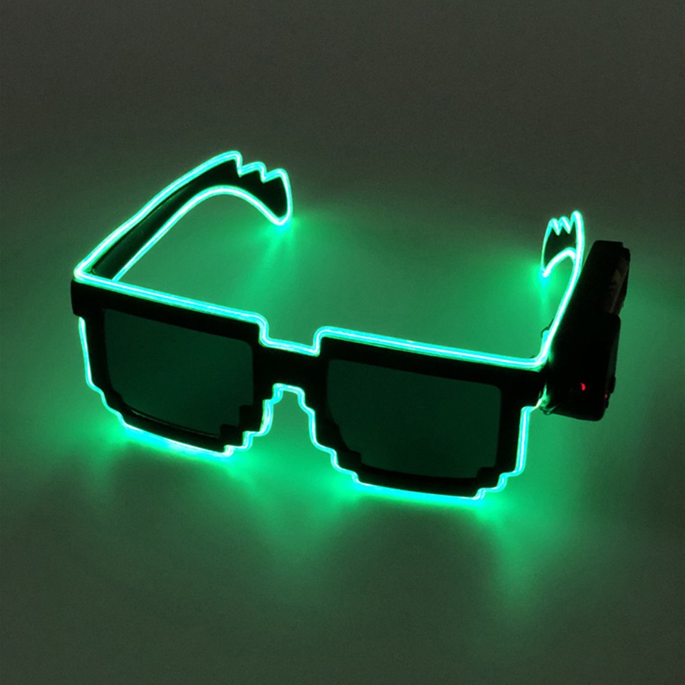 Tik Tok แว่นตากันแดด LED โมเสค เรืองแสง สําหรับบาร์ คอนเสิร์ต บาร์ KTV