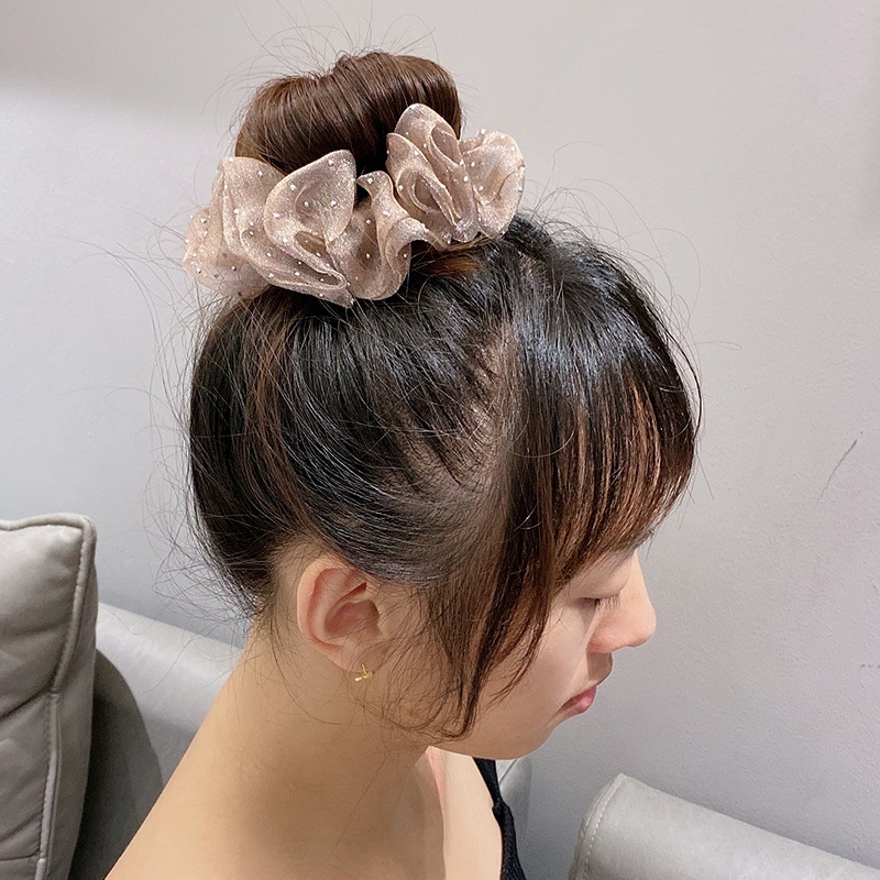 Tulle ยางรัดผมหางม้า ประดับเพชรเทียม
