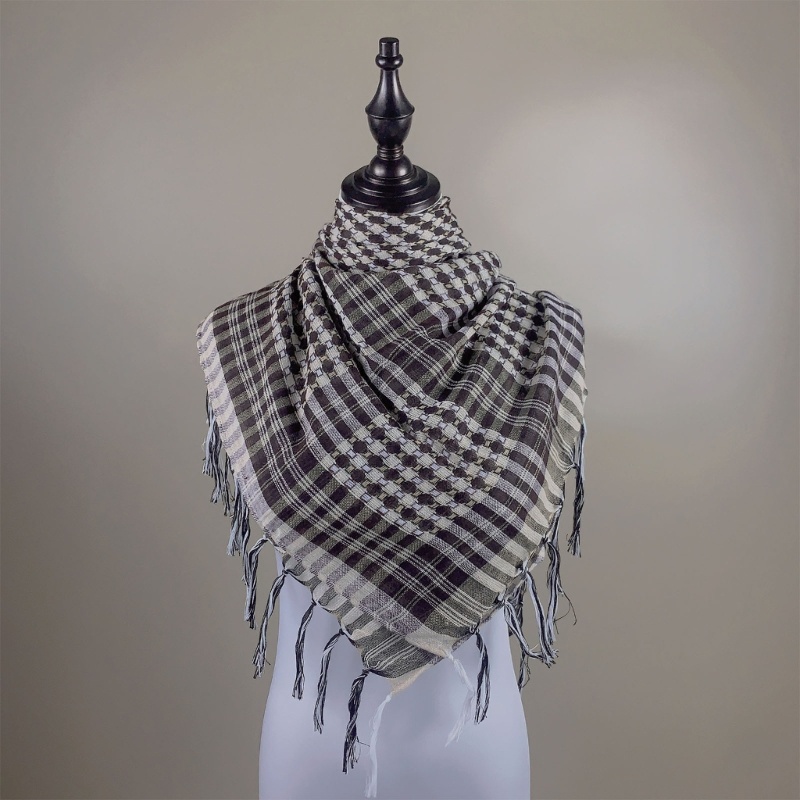 Voonne Arab Keffiyeh Shemagh ผ้าพันคอ ผ้าคลุมไหล่ ทรงสี่เหลี่ยม