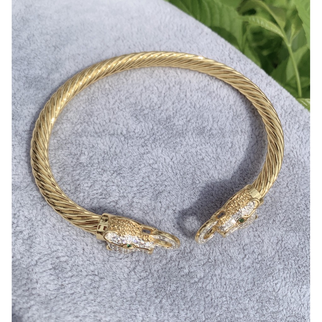 XUPING JEWELRY กำไลหัวเสือหัวเสือ สร้อยข้อมือกำไลข้อมือทองแฟชั่นผู้หญิง