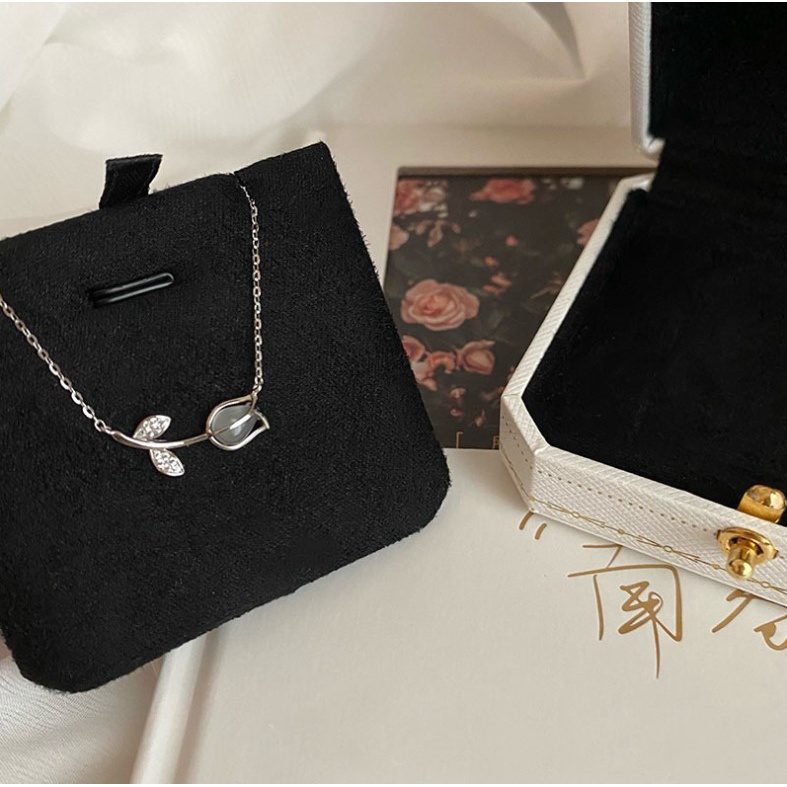 Xesi ใหม่ สร้อยคอโซ่ จี้ดอกทิวลิป หรูหรา ของขวัญวันเกิด วันวาเลนไทน์ สําหรับผู้หญิง