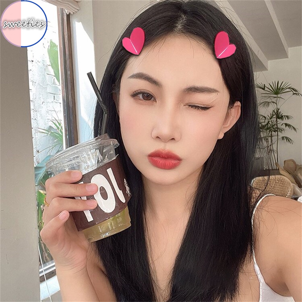 Y2k กิ๊บติดผม ประดับโบว์ พลอยเทียม รูปตัวอักษร ปากเป็ด สําหรับตุ๊กตาบาร์บี้