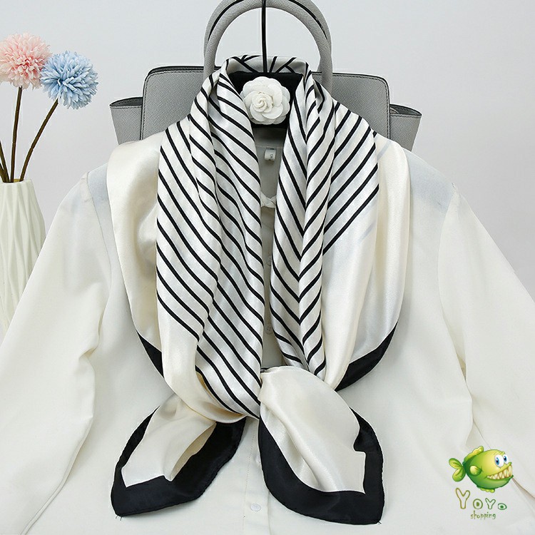 YOYO ผ้าพันคอ ผ้าคลุมไหล่ สไตล์โบฮีเมียน ไหล่ ผ้าพันคอ  silk scarf