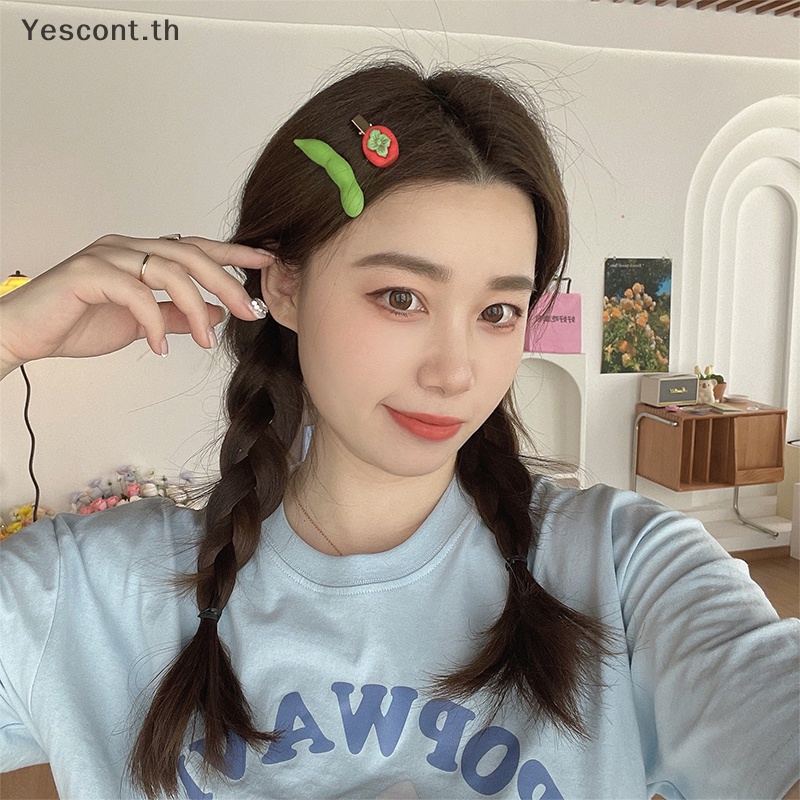 Yescont กิ๊บติดผม รูปอาหารเช้า ไข่นุ่ม น่ารัก เครื่องประดับ สําหรับเด็กผู้หญิง
