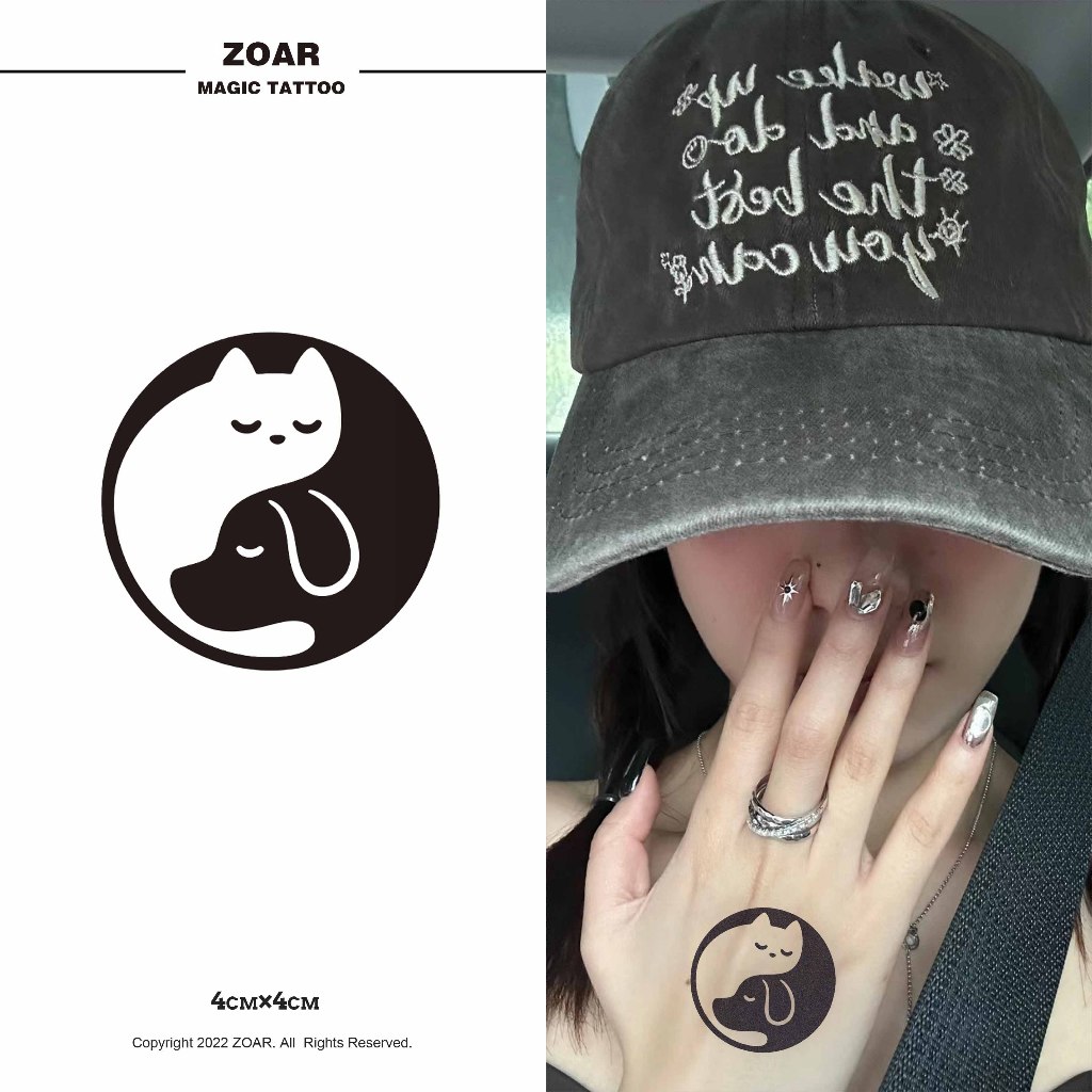 ZOAR พร้อมส่ง A039 Magic tattoo สติ๊กเกอร์รอยสักสมุนไพร กันน้ำ กันรอย ยาวนาน กึ่งถาวร แสดงสี เหมือนจริง