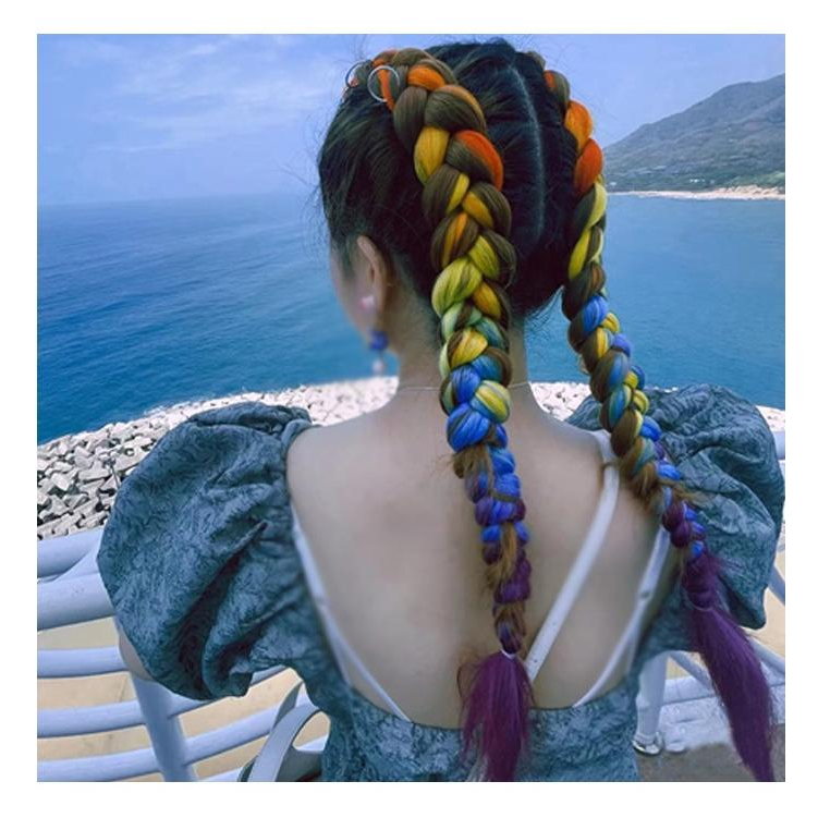 Zeeva ผมเปีย ไหมถักผม สีทูโทน แอฟริกันเดรดล็อกส์   wig braids