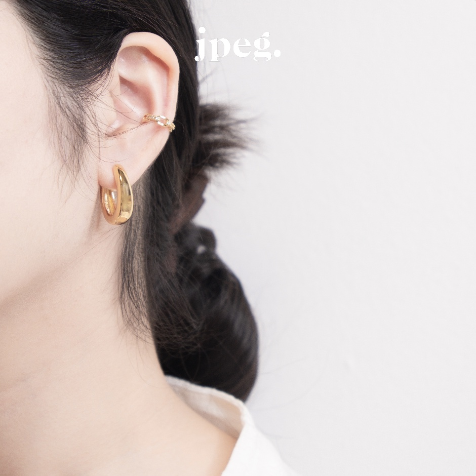 glee hoop earring (brass)