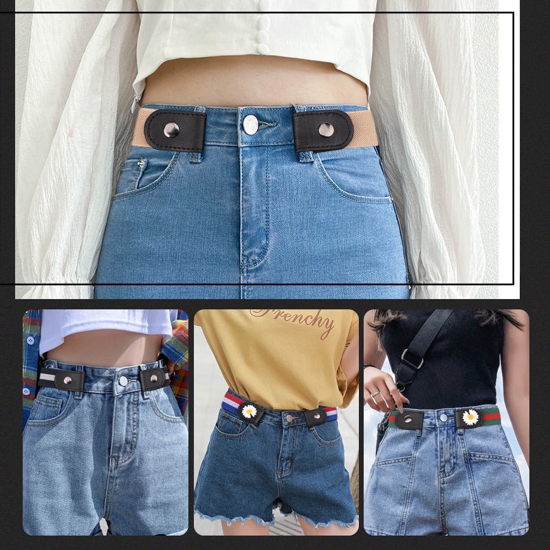 i_brashop เข็มขัดแฟชั่น ยืดหยุ่นดีใช้งานง่าย ปรับสายปรับความยาวได้ Slim Lazy Belt BAG09