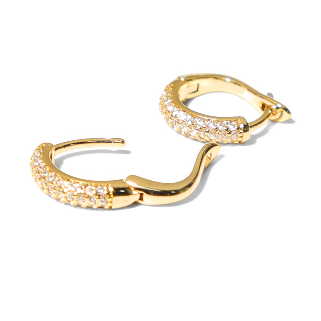 jewelry ต่างหูทอง 18K ต่างหูแฟชั่นลูกปัดเงา 251e