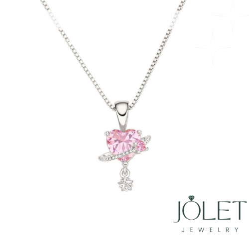 jolet สร้อยคอ เงินแท้ สร้อยคอแฟชั่น necklace ไม่ลอกไม่ดำใส่ไปเที่ยวใส่อาบน้ำได้