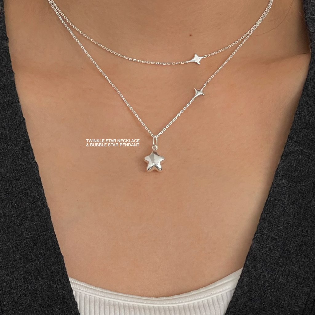 (necklace,เฉพาะสร้อย) : TWINKLE STAR NECKLACE SILVER925 / สร้อยคอเงินแท้ ราคาต่อเส้น | YOUR WISHLIST
