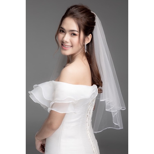 sale‼️เวลเจ้าสาว 80cm แบบขอบขาว งานสวยจ้า