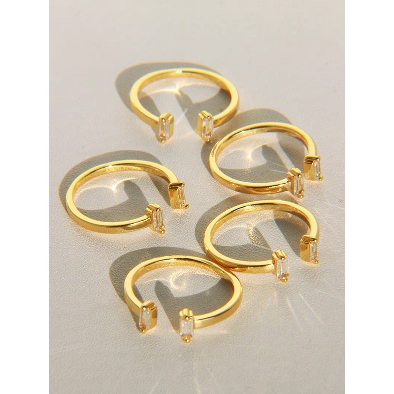 seadada แหวนแฟชั่น แหวนเพชร ฟรีไซต์  Zircon 14k Ring
