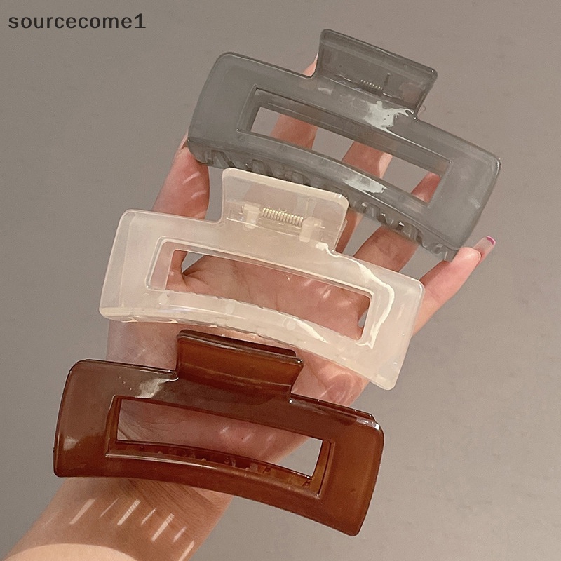 [sourcecome1] กิ๊บติดผมหางม้า แบบใส โอเวอร์ไซซ์ แฟชั่นสําหรับผู้หญิง