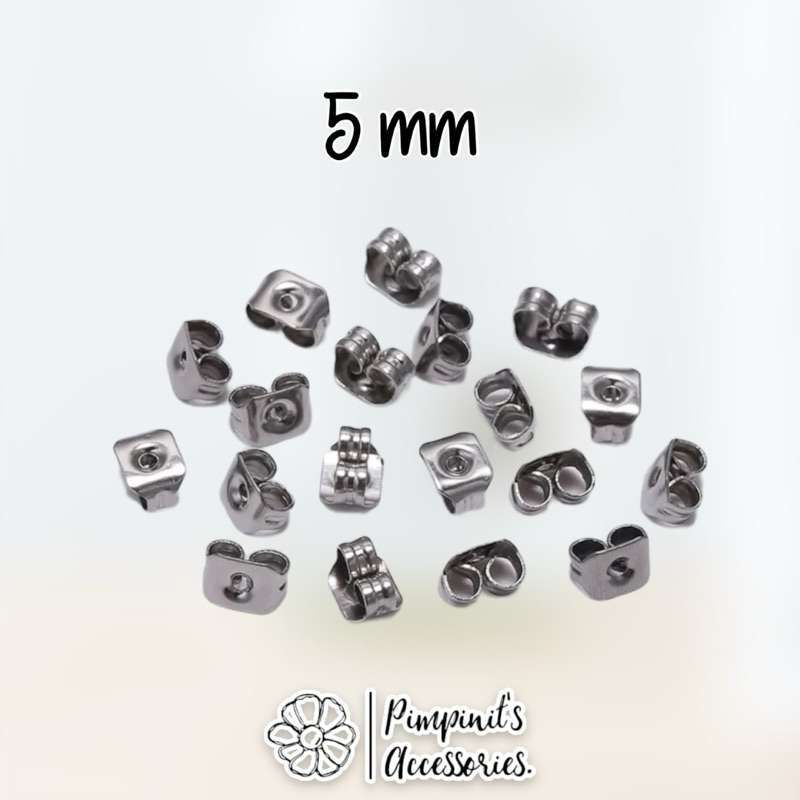 ʕ •ᴥ•ʔ ✿ พร้อมส่ง : แป้นต่างหูสแตนเสสทรงผีเสื้อ | Butterfly Stainless Steel Earring Back / Earring Stopper.