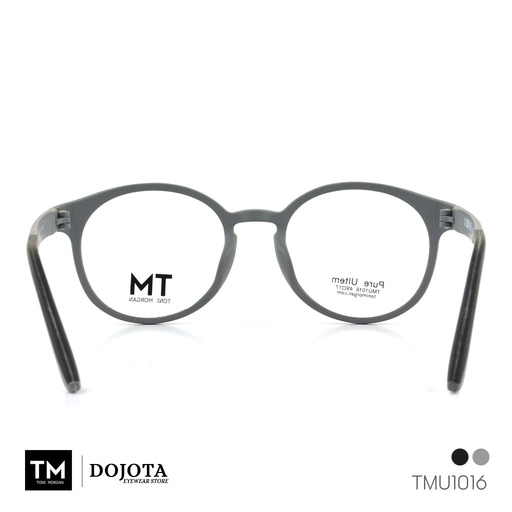 กรอบแว่น Toni Morgan รุ่น TMU1016 สีดำ/เทา น้ำหนักเบา ยืดหยุ่นดีเยี่ยม Made in Korea