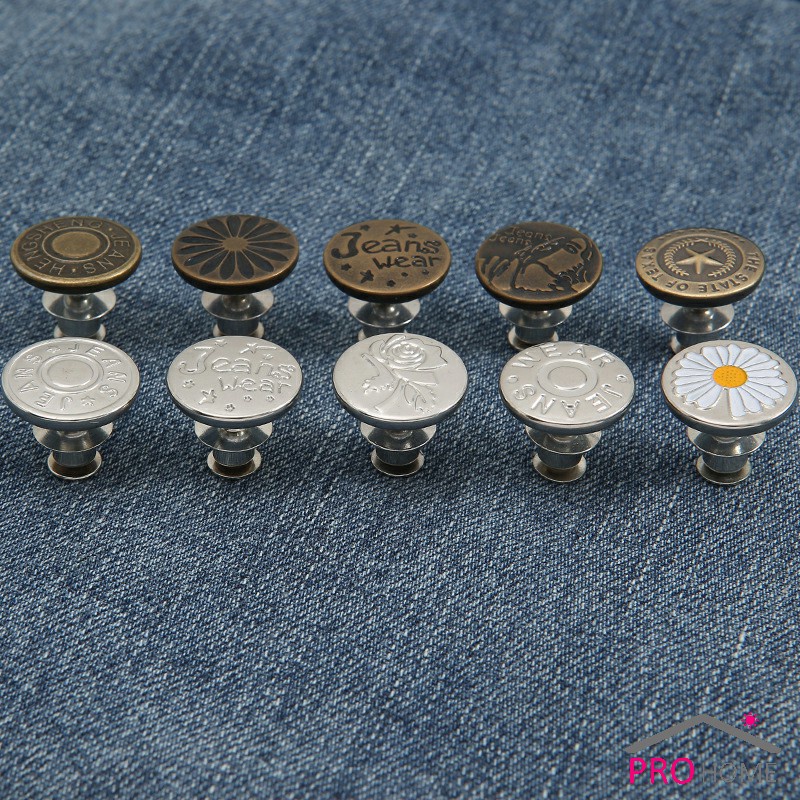 กระดุม  ปรับเอวกางเกง ปุ่มที่ถอดออกได้ เป็นเข็มหมุด ปรับได้ตามต้องการ  jeans buttons