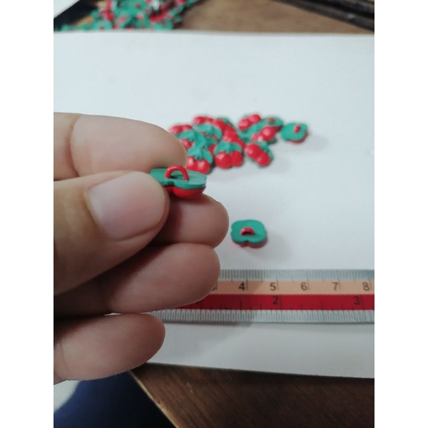 กระดุมผลไม้​ ส้ม-เชอร์รี่​