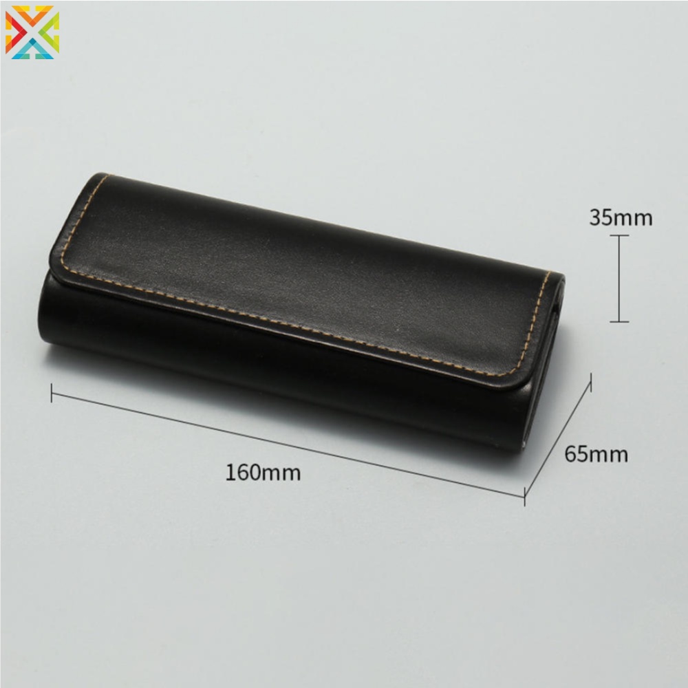 กล่องเก็บแว่นตากันแดด หนัง PU แฮนด์เมด ป้องกันความเครียด สําหรับรถยนต์