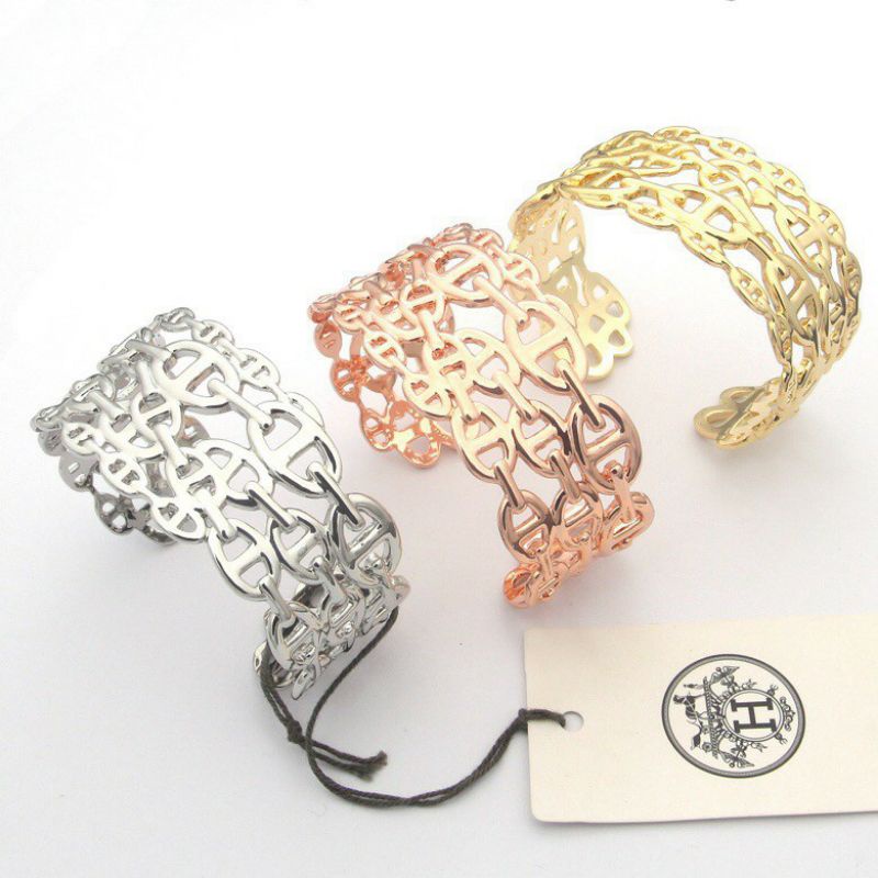 กำไลข้อมือ HermesเกรดVIP เทียบแท้  Nobox สีพิงค์โกล